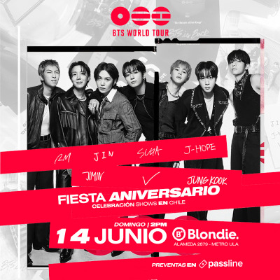 FIESTA BTS ANIVERSARIO - DOMINGO 14 JUNIO, BLONDIE