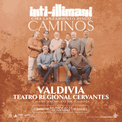 Flyer de Inti Illimani Lanzamiento disco Caminos