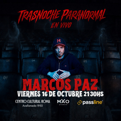 Flyer de TRASNOCHE PARANORMAL EN VIVO - MARCOS PAZ