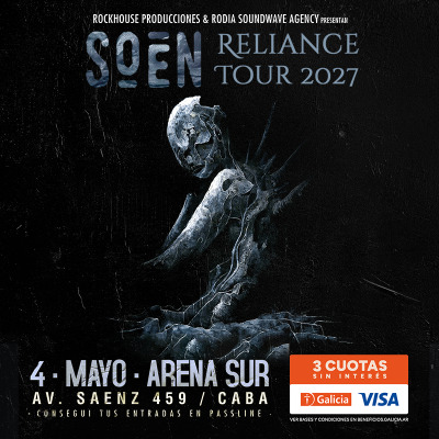 Flyer de ¡SOEN REGRESA A LA ARGENTINA!
