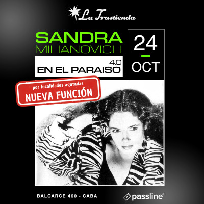 Flyer de Sandra en el Paraiso 4.0