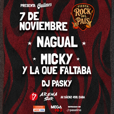 Flyer de Fiesta Rock del Pais