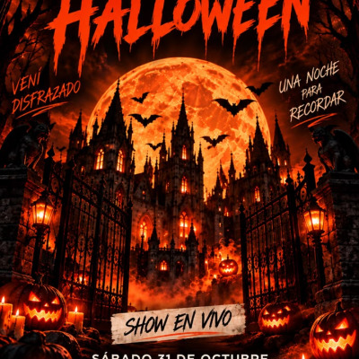 Flyer de ABADIA 31/10 HALLOWEEN - SHOW EN VIVO