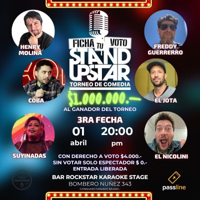 3RA FECHA TORNEO STAND UP COMEDY FICHA TU VOTO