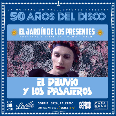 Flyer de 50 años de El jardín de los presentes
