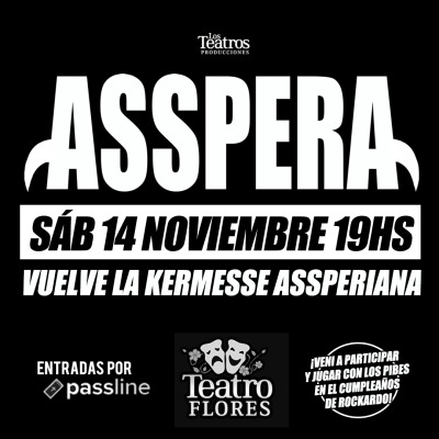 Flyer de ASSPERA - Vuelve la kermesse Assperiana - 14 de Noviembre de 2026