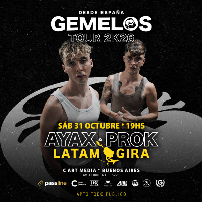 Flyer de AYAX Y PROK EN ARGENTINA