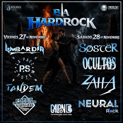 Flyer de BA Hard Rock!!! / 28 de noviembre