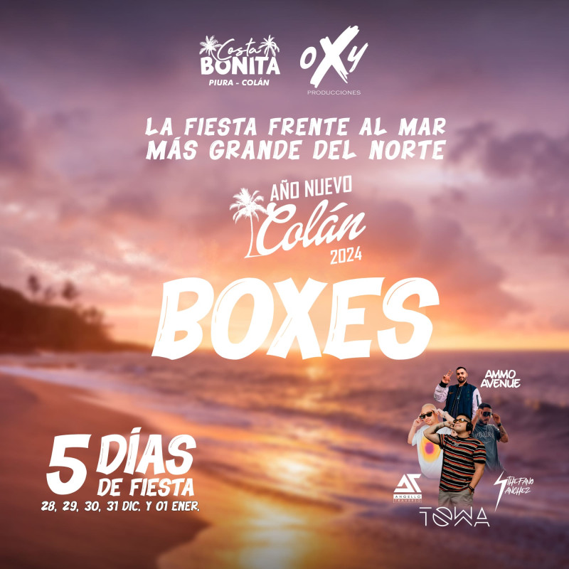 BOXES Año Nuevo Costa Bonita Colán 2024 (Pack 5 Días de Fiesta) Passline