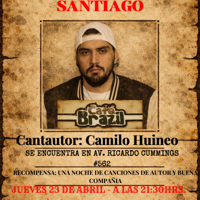 Camilo Huineo en Café Brazil