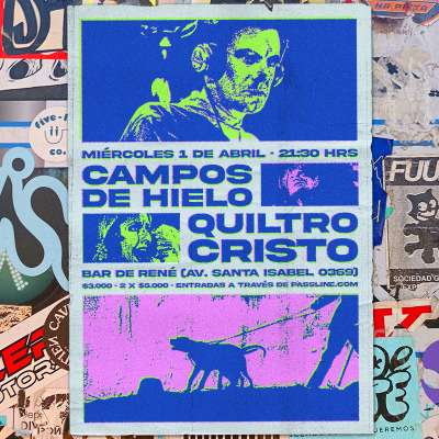 Campos De Hielo y Quiltro Cristo en Bar de René