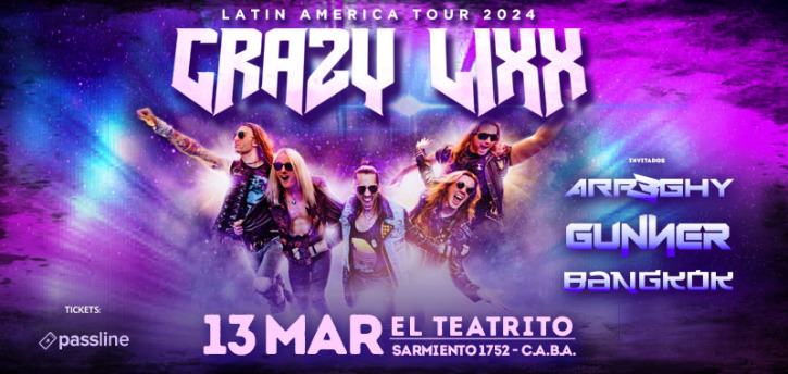 Crazy Lixx – Latin America Tour 2024 - Passline