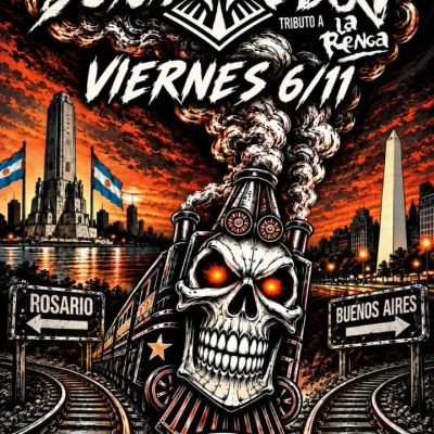 Flyer de Descarrilados homenaje a la renga