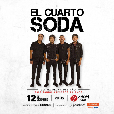 Flyer de EL CUARTO SODA – ÚLTIMA FECHA DEL AÑO