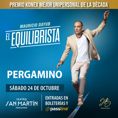 Flyer de EL EQUILIBRISTA PERGAMINO