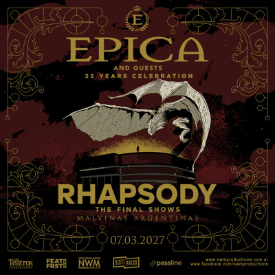 Flyer de EPICA - 25 YEARS CELEBRATION & RHAPSODY - THE FINAL SHOWS