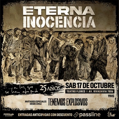 Flyer de Eterna Inocencia - A los que se han Apagado 25 años - 17 octubre 2026