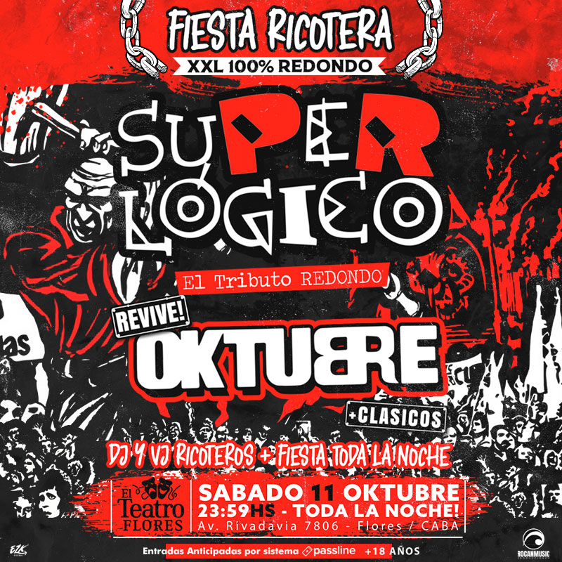 Fiesta Ricotera XXL 100% Redondo - SUPERLÓGICO - 11 de octubre 2025