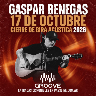 Flyer de Gaspar Benegas - Cierre de gira acústica 2026