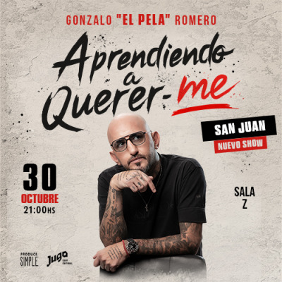 Flyer de GONZALO EL PELA ROMERO presenta Aprendiendo a Querer me