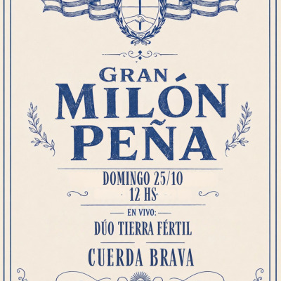Flyer de Gran MILONPEÑA en Avellaneda!