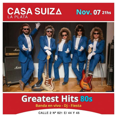 Flyer de Greatest Hits de los 80