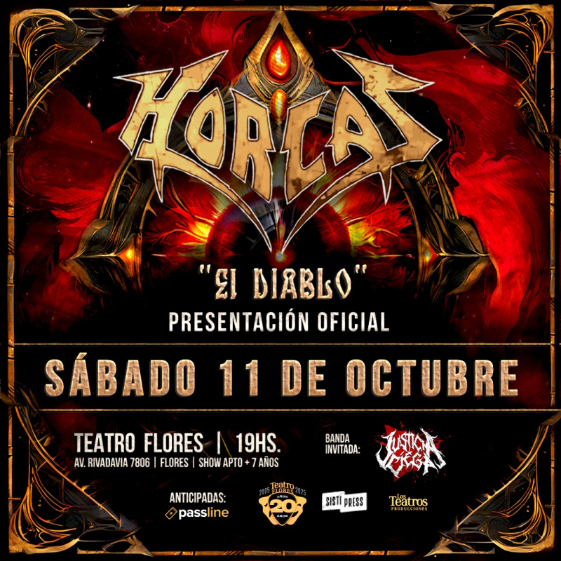 Horcas presenta su nuevo disco EL DIABLO - 11 de octubre 2025