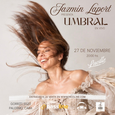 Flyer de Jazmín Laport presenta en vivo su primer disco solista : UMBRAL