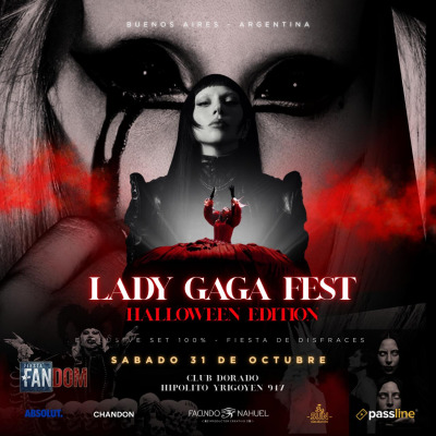 Flyer de LADY GAGA FEST - HALLOWEEN! Fiesta de disfraces by fiesta fandom