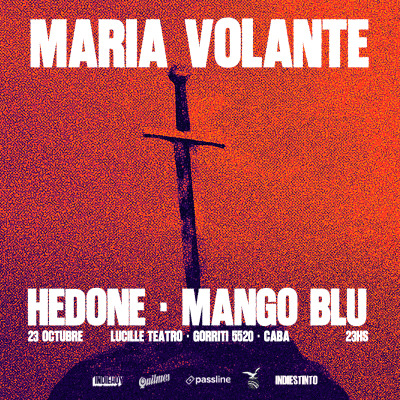 Flyer de Maria Volante Hedone Mango Blu