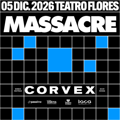 Flyer de MASSACRE EN FLORES: CIERRE DE AÑO - 5 de diciembre 2026
