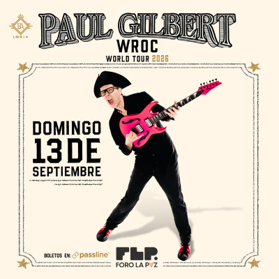 Paul Gilbert en CDMX - Conciertos en Ciudad de México