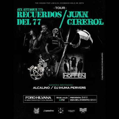 RECUERDOS DEL 77 - JUAN CIREROL / CDMX / FORO HILVANA — cartelera CTXplorer