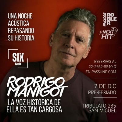 Flyer de RODRIGO MANIGOT EN SAN MIGUEL – ACÚSTICO