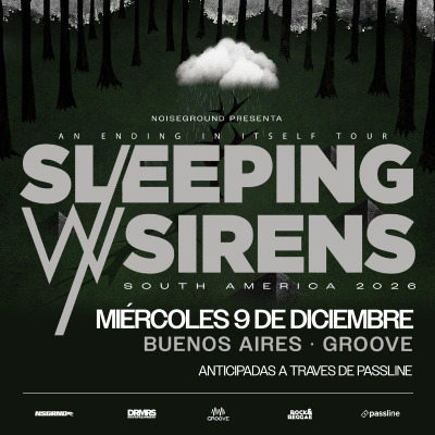 Flyer de Sleeping With Sirens - Único Show en Argentina