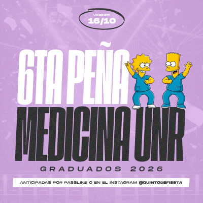 Flyer de ÚLTIMA PEÑA MEDICINA UNR