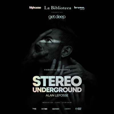 Flyer de Viernes 13 de Noviembre STEREO UNDERGROUND @LaBiblioteca x My House