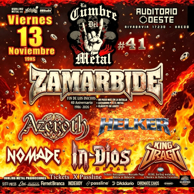 Flyer de Zamarbide - Cumbre del Metal 41 en Haedo
