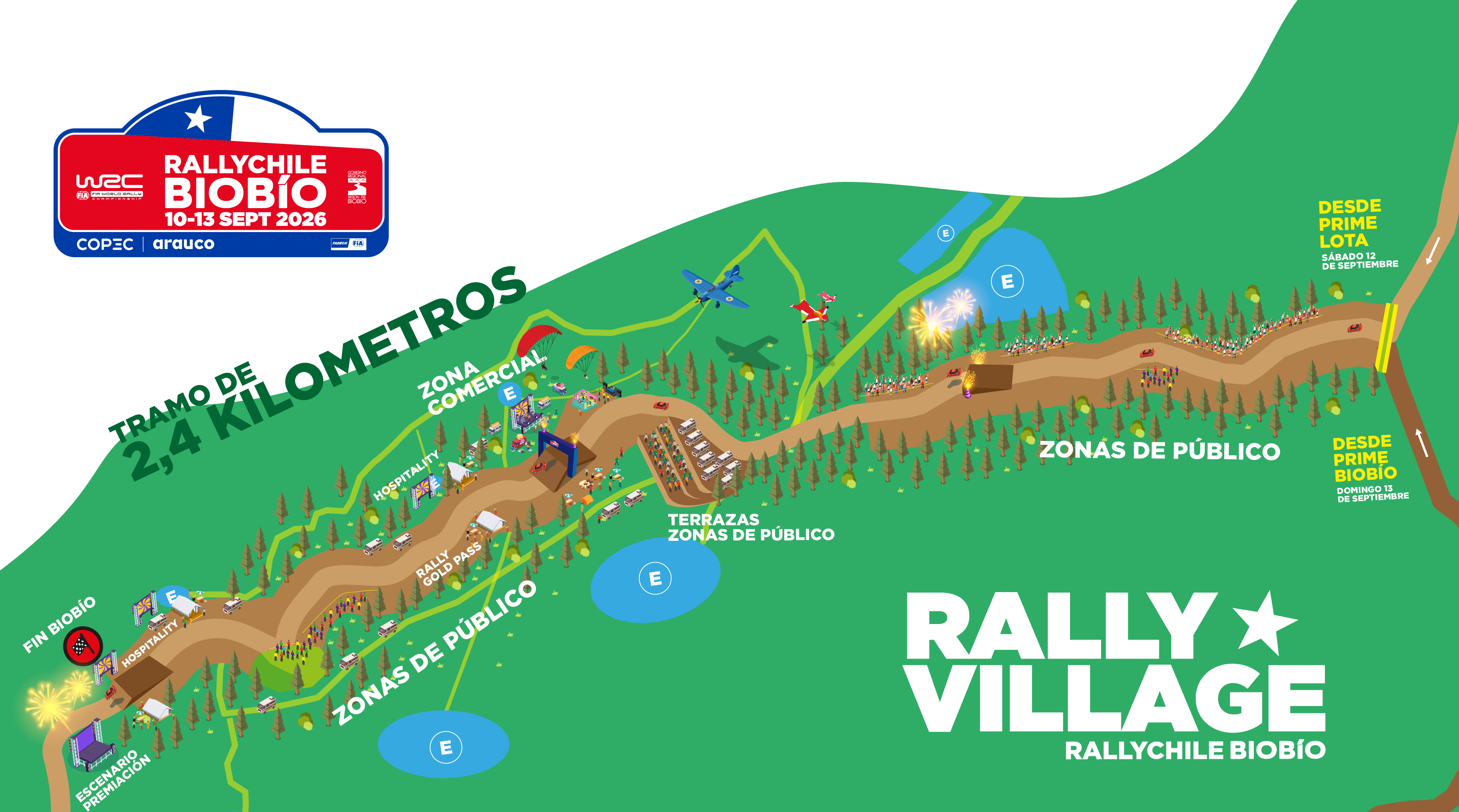 Mapa referencial del Rally Chile Biobío