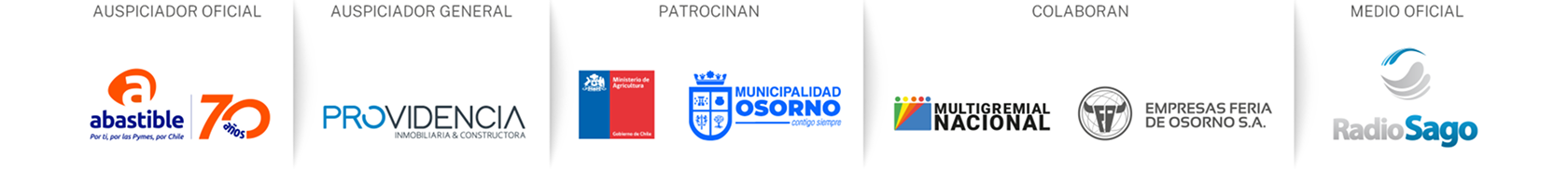 Auspiciadores, patrocinadores, colaboradores y medio oficial de SAGO FISUR 2026